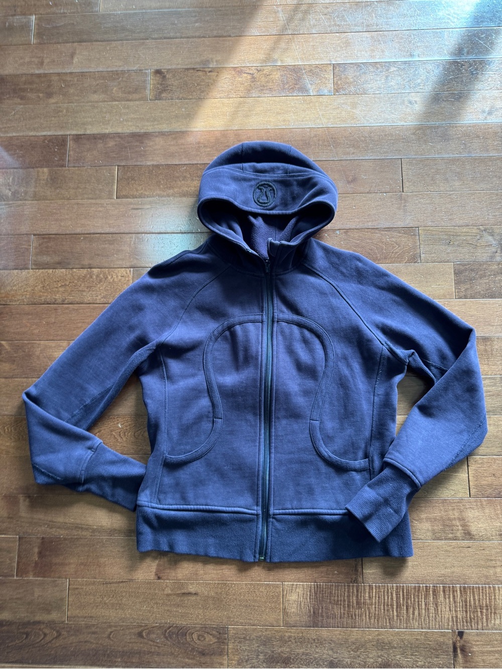 Lululemon Scuba Hoodie Cotton Fleece Sz 12 Dark Purple